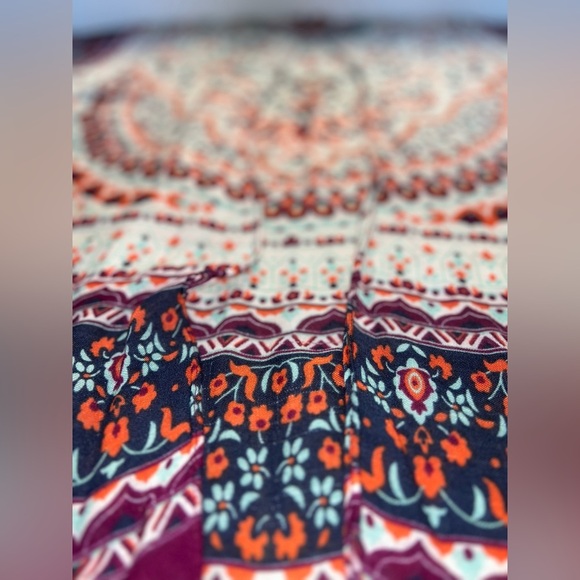 BREEZY LANE One size Kimono in paisley print in purple, blue and orange shades - Picture 8 of 9